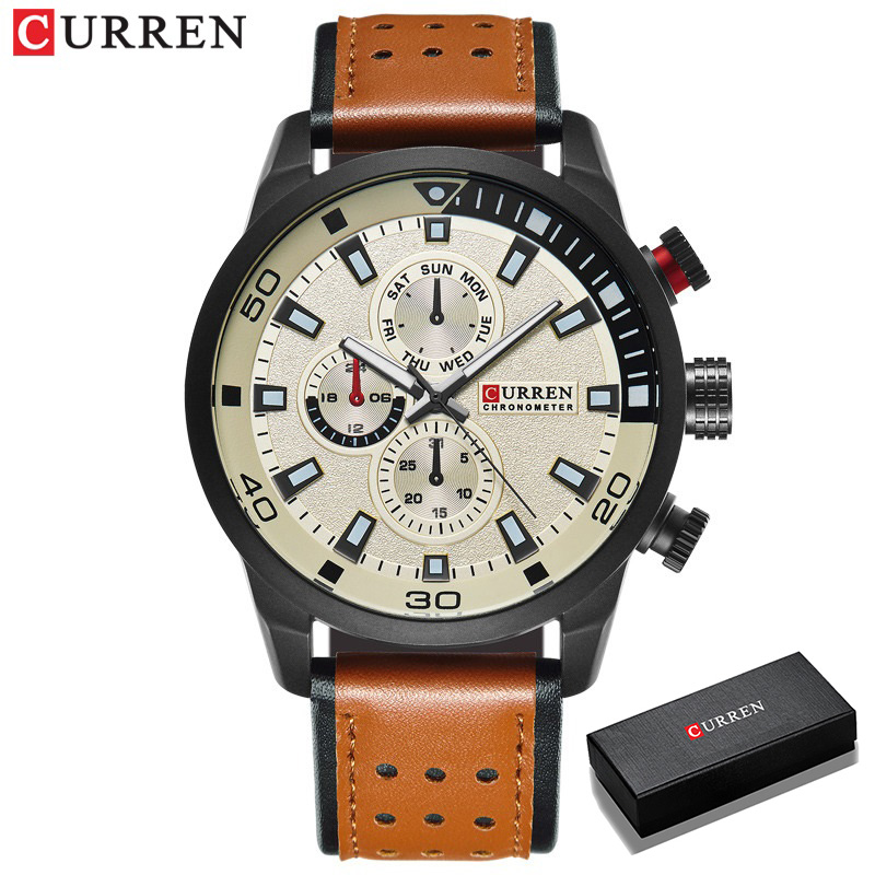 Luxury Watch Investment - CURREN-ساعة رجالية أنيقة ، كوارتز ،