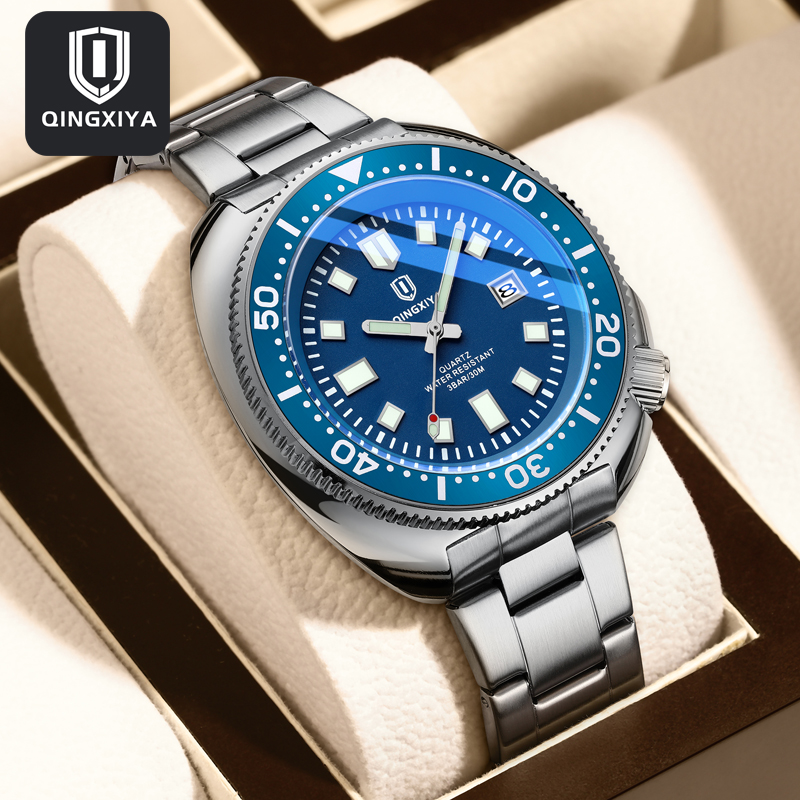 Luxury Watch Investment - QINGXIYA العلامة التجارية الموضة الكلاسيكية الأزرق