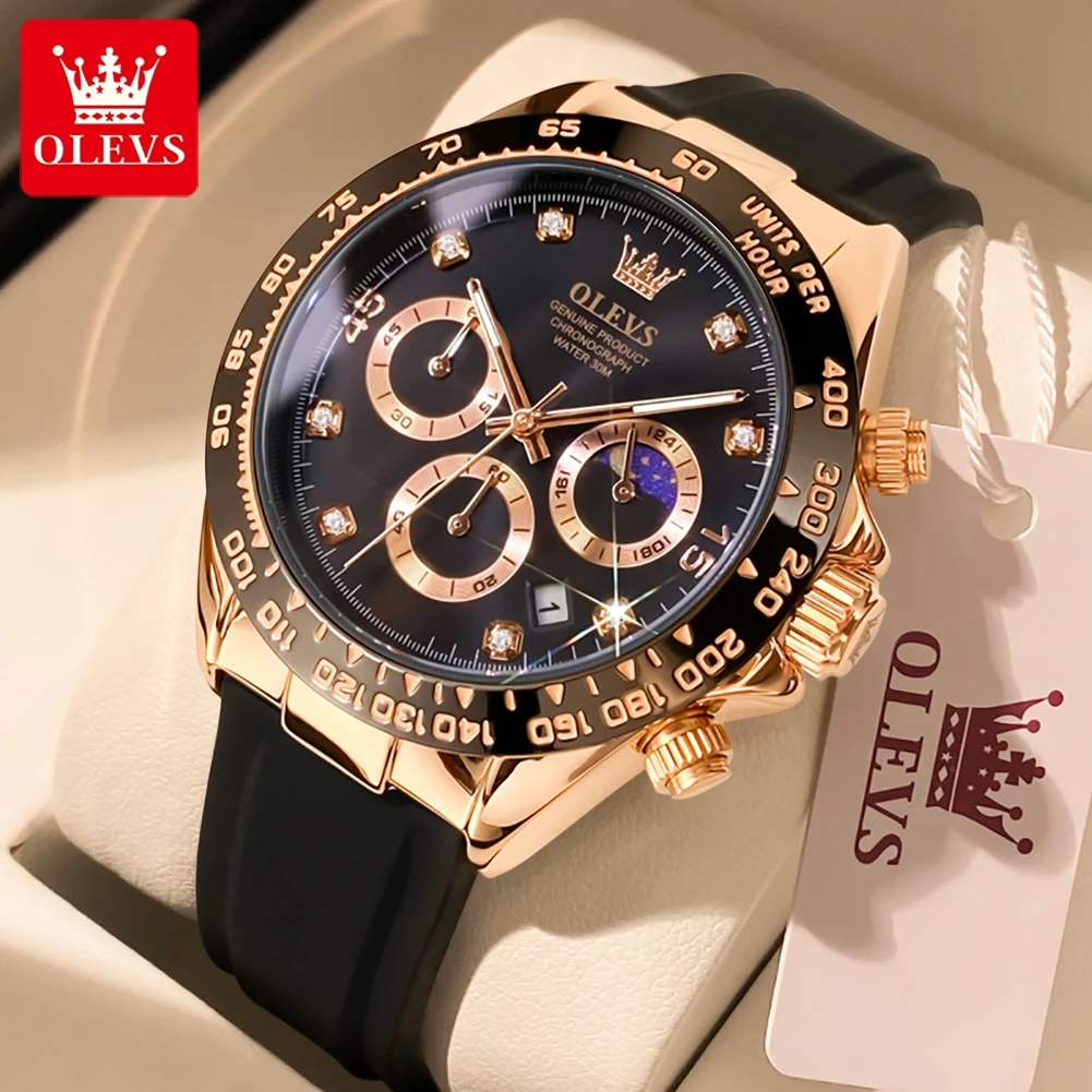 Luxury Watch Investment - ساعة رجالية OLEVS 2875 كرونوغراف 24