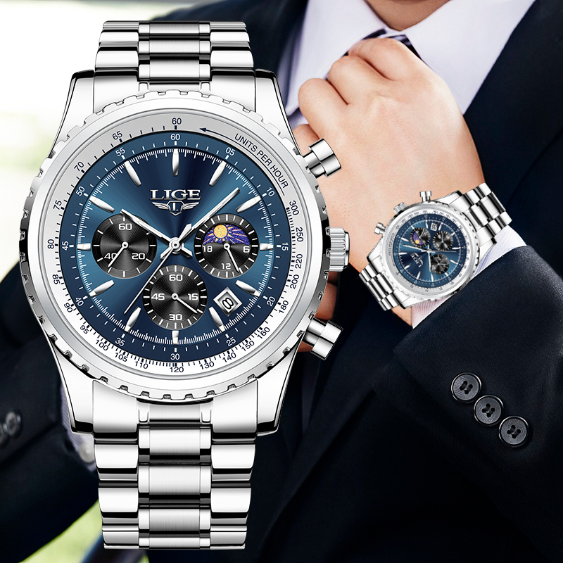 LIGE-ساعة كوارتز فاخرة للرجال  - مراجعة Luxury Watch Investment وسعره