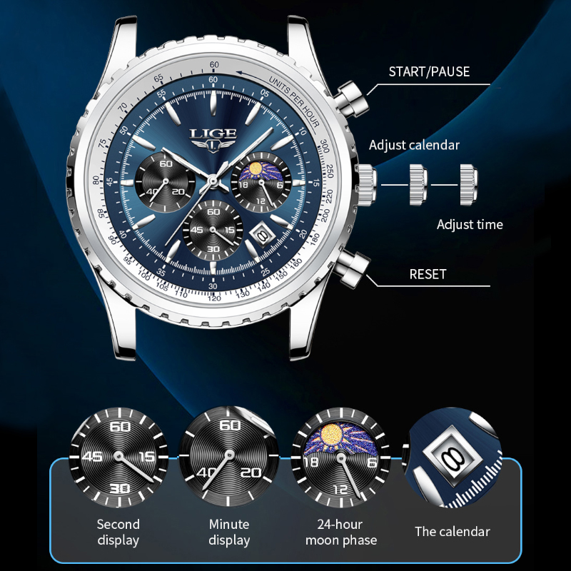 LIGE-ساعة كوارتز فاخرة للرجال  - مراجعة Luxury Watch Investment وسعره