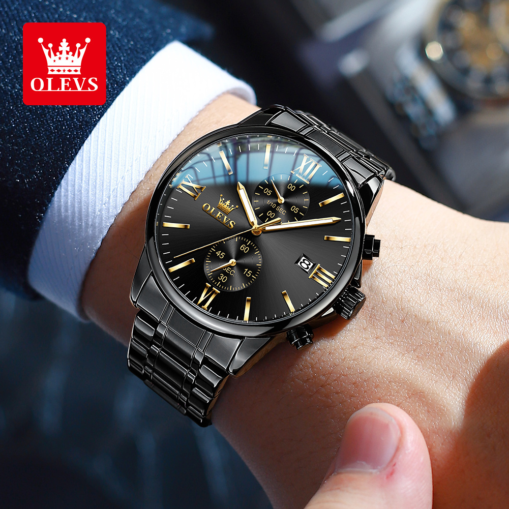 OLEVS 2886 ساعة كوارتز سوداء ك - مراجعة Luxury Watch Investment وسعره