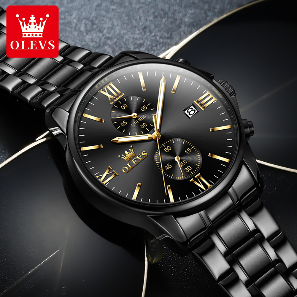 OLEVS 2886 ساعة كوارتز سوداء ك - مراجعة Luxury Watch Investment وسعره