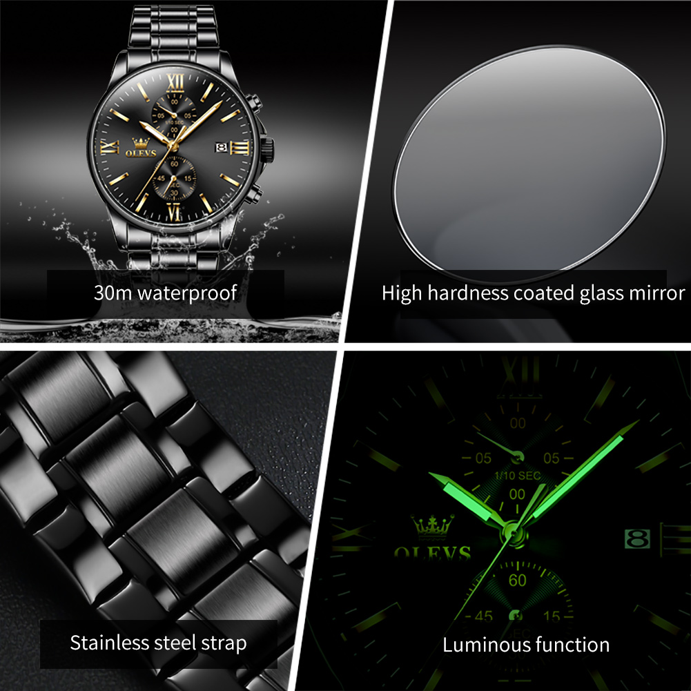 OLEVS 2886 ساعة كوارتز سوداء ك - مراجعة Luxury Watch Investment وسعره