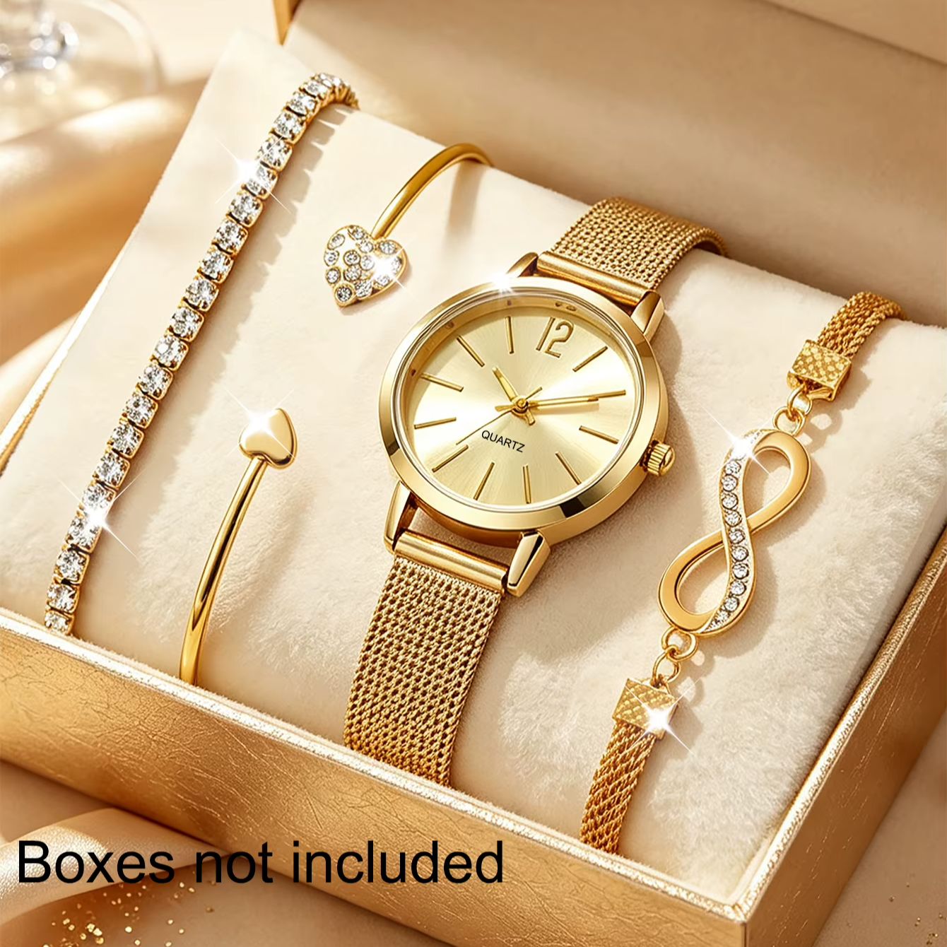 طقم ساعات نسائية أنيقة وعصرية  - مراجعة Luxury Watch Gift For Her وسعره