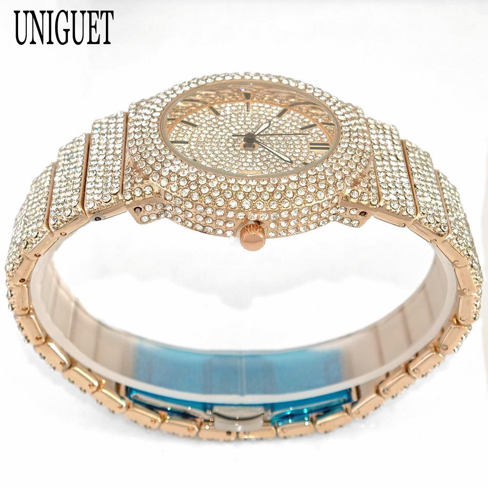 2025 UNIGUET رجالية موضة مثلج  - مراجعة Luxury Watch Iceberg وسعره