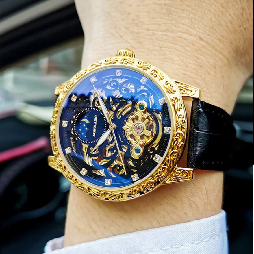 AOKULASIC ريترو مثلج خارج الهي - مراجعة Luxury Watch Iceberg وسعره